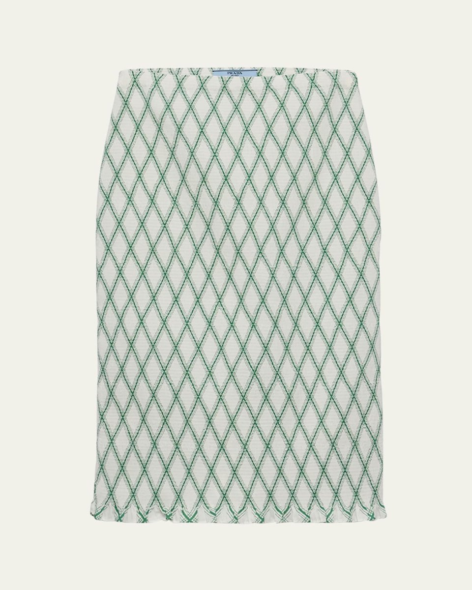 Diamond Smocked Midi Skirt